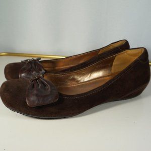 Ecco Flats Chocolate suede Padded comfort